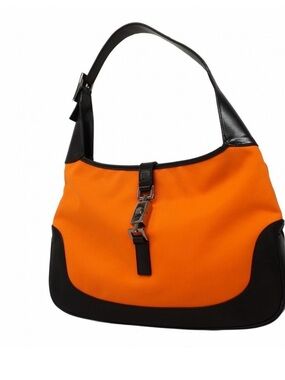 Vintage Gucci Jackie Bag Orange and Black Shoulder Bag